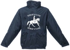 Personalised Waterproof Jacket Horse Pony Mount Equestrian Rider XMAS Gift Coat
