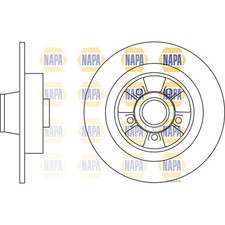 2x Brake Discs Solid For