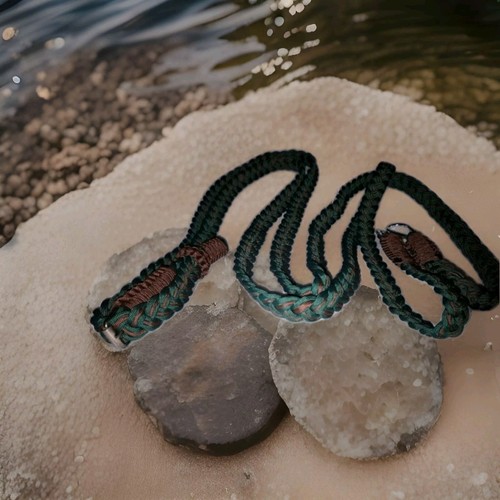 Green and brown reins with - green,