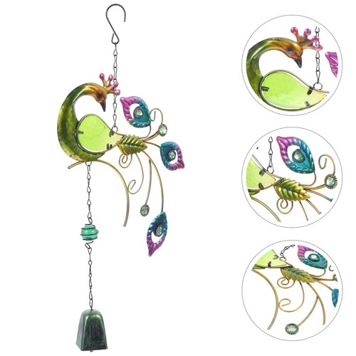 Peacock wind chimes hanging - peacock,