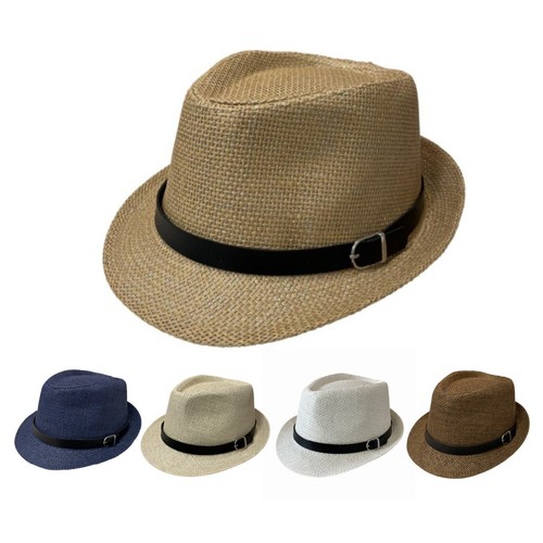Classic straw trilby sun hat - sun,