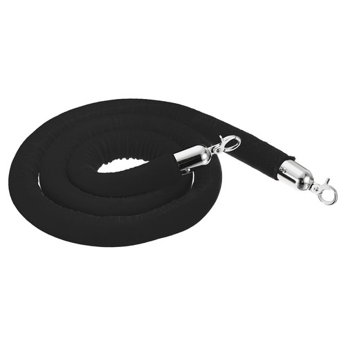 Black velvet stanchion - black,