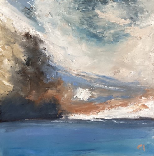 Stormy sky original oil - stormy,