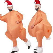 Cute Adult Inflatable Turkey Funny Blow Up Thanksgiving Day Costume Outfit