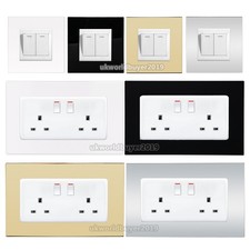Single double light switch - light,