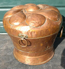 Large Antique Hammered Copper