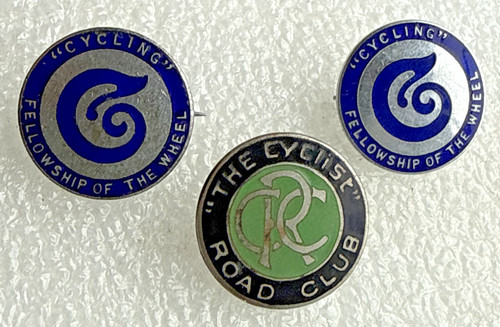 Cycling enamel badges - enamel,