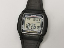 Casio Illuminator W-201 Men's Digital Sports Watch With Black Rubber Strap