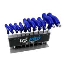 US PRO T Handle Hex Allen Keys Set 10pc 2-10mm Storage Rack 4627 Hex Allen Key