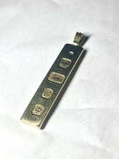 9ct 375 Gold Bar Ingot Pendant