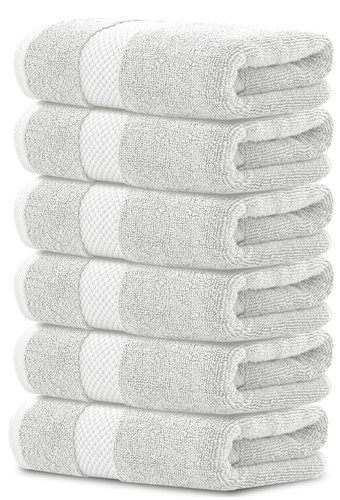 Luxury silver hand towels - hand,