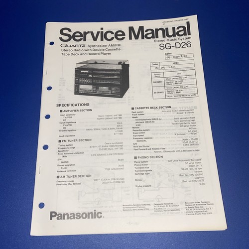 Panasonic service manual - service,