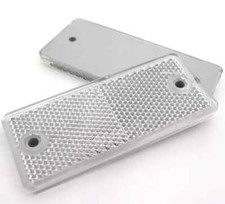 🚦 High-Quality 2x White E-Approved Rectangular Reflectors Trailers Caravans🚦