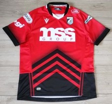 Cardiff Blues Rugby Away Shirt 2022/2023 - Macron Medium M Jersey Red Top - E3A