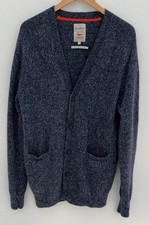 AUBIN  Second To None Shetland Wool Cardigan Blue Mark Size L Read Description