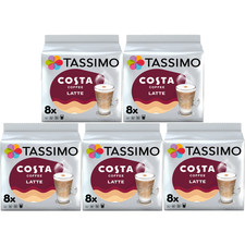 5x TASSIMO COSTA LATTE COFFEE