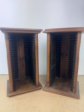 Pair Wooden CD Storage Rack