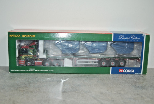 Corgi cc12013 man flatbed skip - flatbed,