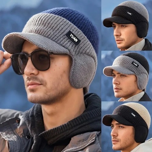Men winter beanie - hat, with
