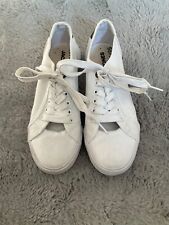 Jack and Jones size UK3 white plimsolls pumps lace ups
