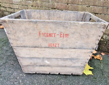 Antique French Wooden Champagne Crate Grape Harvesting