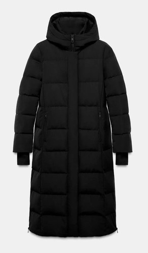 Zara long quilted anorak - long,