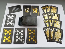 Stylish Black Gold Plastic Playing Cards for Professional Competitions