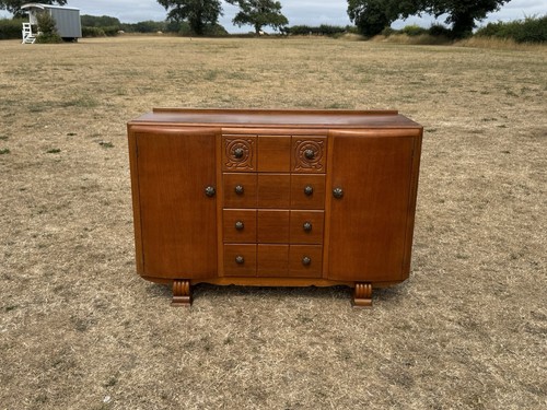 Vintage oak buffet sideboard - buffet,