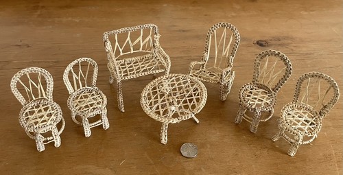 Set vintage wicker - of, 1/12