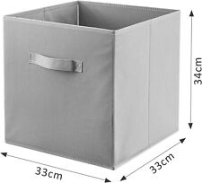 6pcs Cube Storage Boxes Fabric Box Organiser Foldable Collapsible Canvas Basket