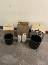 4x Planter Pots - Amazon Fluted Ceramic Black + Ombre Ceramic Indoor/Outdoor