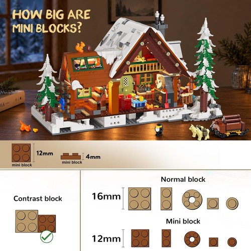 Winter cabin mini building - winter,
