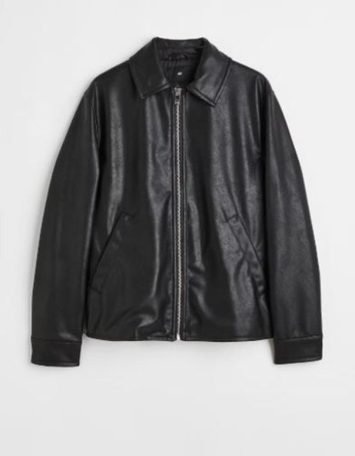 Leather jacket coat mens - h&m,