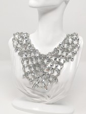 Beaded Bib Necklace, Shiny