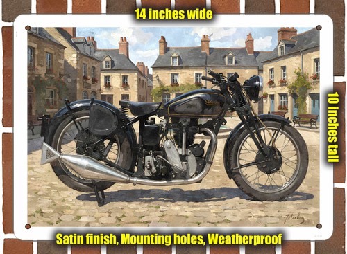Metal sign 1938 velocette - metal,