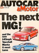 AUTOCAR MAGAZINE 04-JAN-89 -