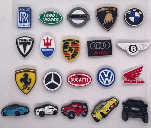 Car brand shoe charms - car,