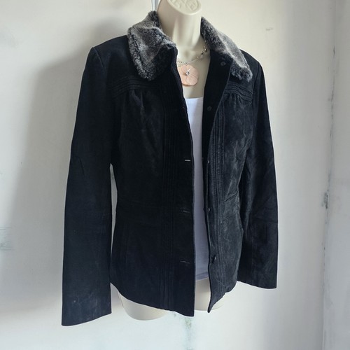 Black leather jacket - jacket, vintage