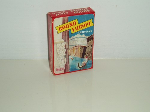Vintage round europe card - europe",