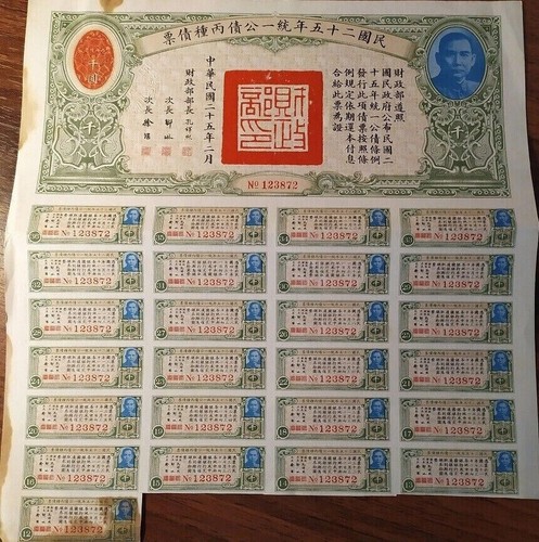 China 1936 chinese unification - china,