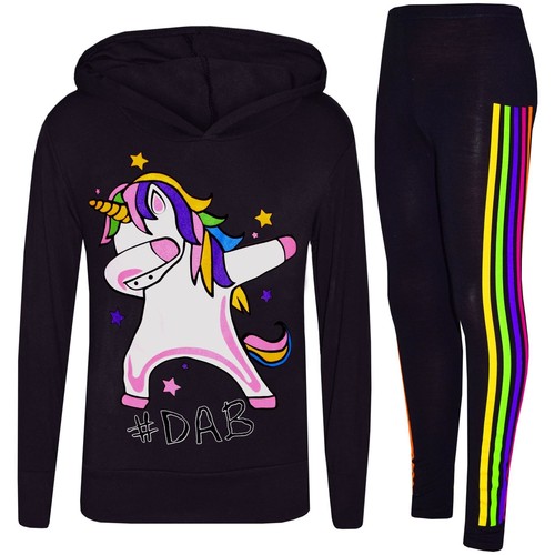 Kids girls black unicorn - kids,