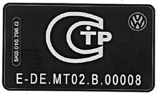 OEM VW Golf R32 GTI Rabbit Badge For Vehicle Approval Number 5K0010798G