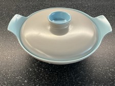 Poole Twintone Pottery - C104 Sky Blue & Dove Grey - Lidded Tureen