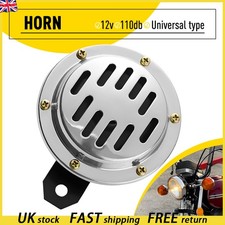 110DB SLIT UNIVERSAL HORN 12V CHROME MOTORCYCLE CLASSIC HORN MOTORBIKE SCOOTER