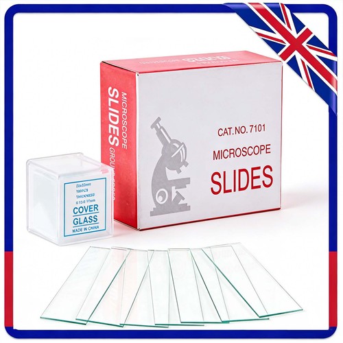 Blank microscope slides and - microscope,