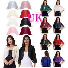 Womens Chiffon Shrugs 3/4