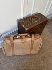 Vintage Gucci Travel Suitcase – Canvas & Leather – GG Monogram Interior