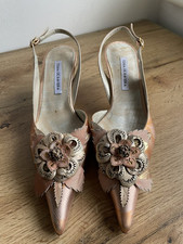 Tessa De Baviera Rose Gold Sling Back Shoes UK Size 5 Unworn