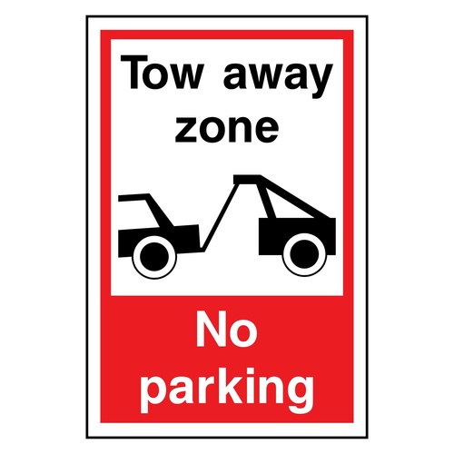 Tow away zone parking - away, sign