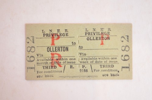 Railway ticket lner blank - lner, to